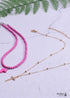 Boho Necklace, Seed Bead Choker, 2 Layers Double Cross